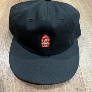 Coal Black Cap with Bonfire Logo